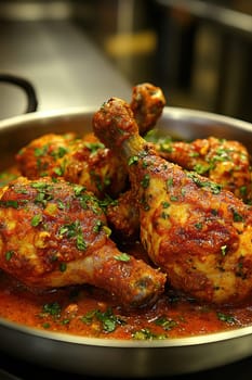 Chicken Masala dish. AI generative.