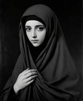 Portrait of Saint Magdalene. AI generative.
