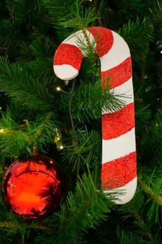 Christmas background and new year still life festive decoration, stock photo