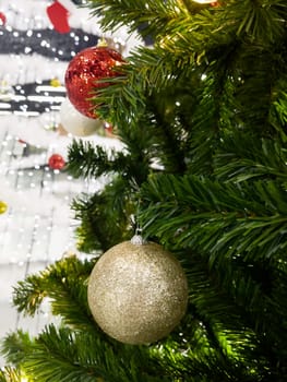 Christmas background and new year still life festive decoration, stock photo