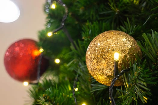 Christmas background and new year still life festive decoration, stock photo