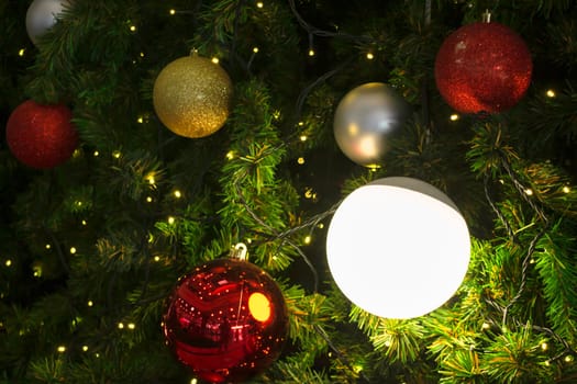 Christmas background and new year still life festive decoration, stock photo