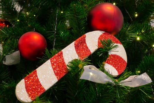 Christmas background and new year still life festive decoration, stock photo