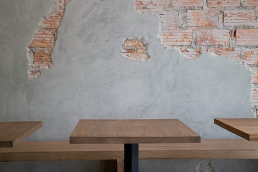 A nice antique coffee shop with vintage bricks wall, stock photo