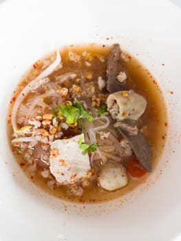 Thai noodle style spicy hot food for meal, stock photo