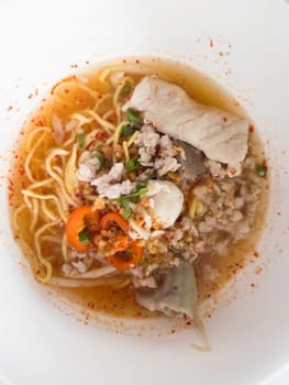 Thai noodle style spicy hot food for meal, stock photo