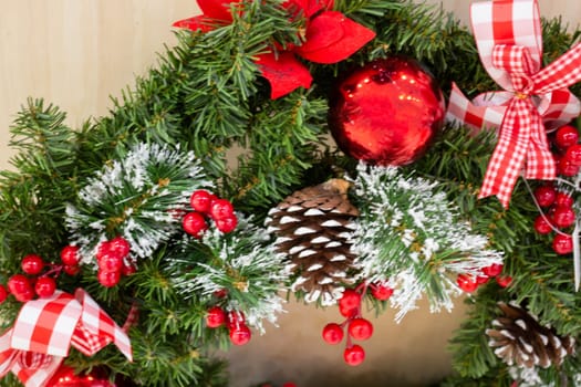 Christmas background and new year still life festive decoration, stock photo