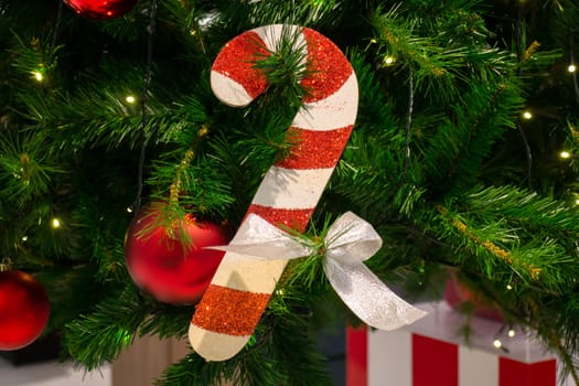 Christmas background and new year still life festive decoration, stock photo
