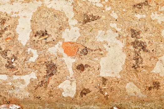 old worn cellar floor in a closeup