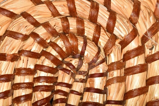 Wickerwork of reeds of a basket
