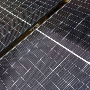 Detailed shot of a solar panel