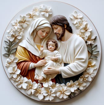 Sacred family. AI generative.