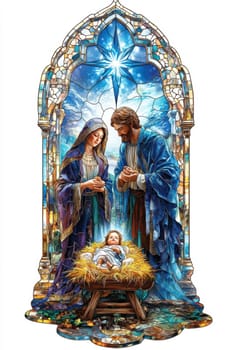 Sacred family. AI generative.