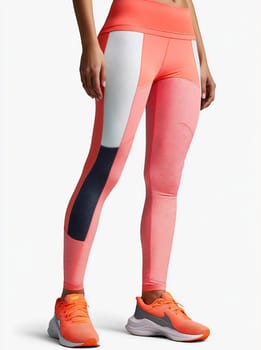 Brightly colored workout leggings designed for comfort and performance during exercise. Ideal for running, yoga, or gym sessions.