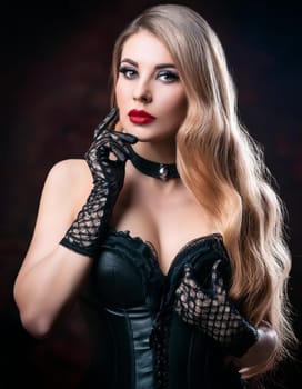 pretty young gothic woman, AI generated image