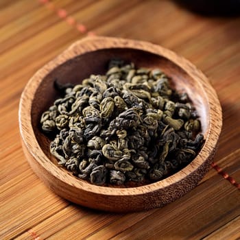 loose gunpowder green tea, AI generated image