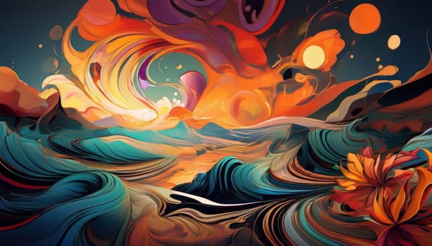 abstract psychedelic background, AI generated image