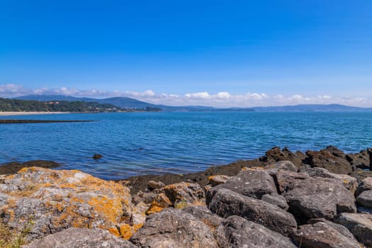 Rocky ocean coast in Galicia, north of Spain