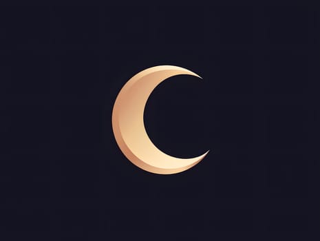 Astronomy crescent space moon at night icon logo symbol