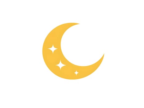 Astronomy crescent space moon at night icon logo symbol