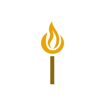 Red Fire Hot Torch Flame icon logo symbol