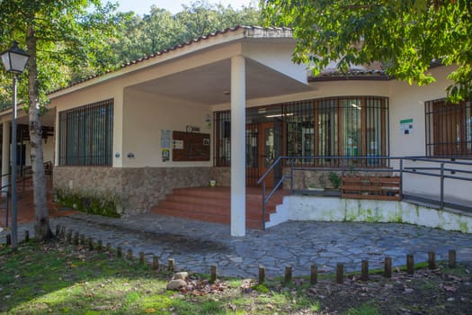 Cabezuela, Spain - Nov 3rd, 2024:  Natural Reserve Garganta de los Infiernos visitors centre. Caceres, Extremadura, Spain