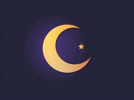 Astronomy crescent space moon at night icon logo symbol