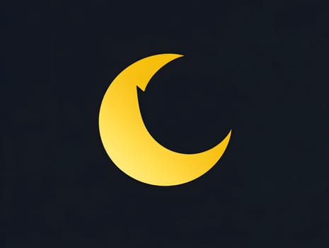 Astronomy crescent space moon at night icon logo symbol