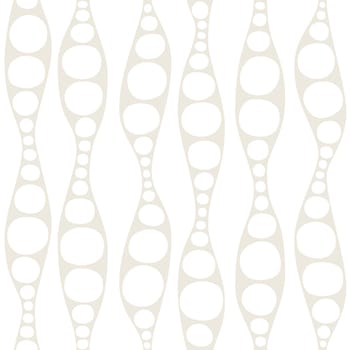 Seamless geometric pattern. Waves and circles in black and white. Vector illustration