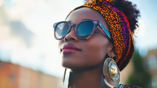Women adorned in colorful attire and accessories embrace the joy of Christmas festivities during a joyful gathering outdoors.