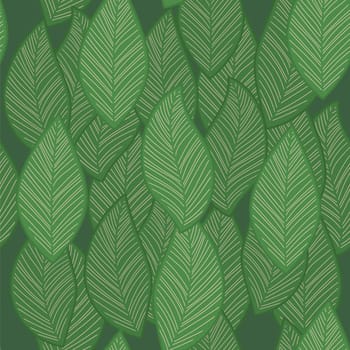 Vector Seamless Tropical leaves wallpaper, luxury nature leaves, golden banana leaf line design, hand drawn outline design for fabric, print, cover, banner and invitation