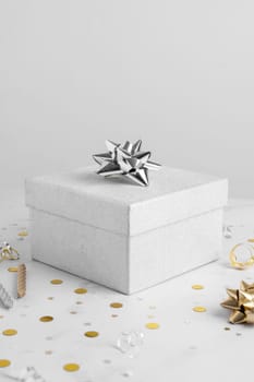 front view birthady gift with copy space