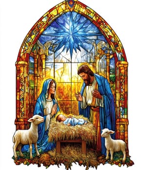 Sacred family. AI generative.