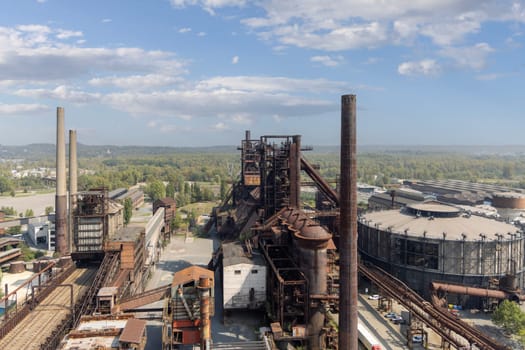 Ostrava, Czech Republic - September 2, 2024: Lower Vitkovice (Dolni oblast Vitkovice), post-industrial remains of revitalized 19th-century iron factory