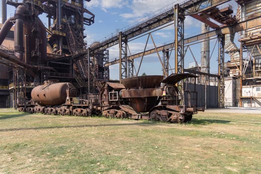 Ostrava, Czech Republic - September 2, 2024: Lower Vitkovice (Dolni oblast Vitkovice), post-industrial remains of revitalized 19th-century iron factory