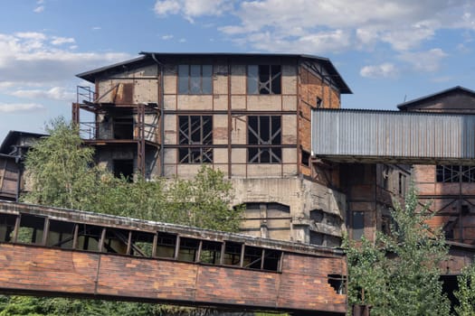 Ostrava, Czech Republic - September 2, 2024: Lower Vitkovice (Dolni oblast Vitkovice), post-industrial remains of revitalized 19th-century iron factory