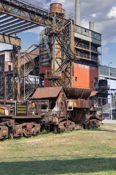 Ostrava, Czech Republic - September 2, 2024: Lower Vitkovice (Dolni oblast Vitkovice), post-industrial remains of revitalized 19th-century iron factory