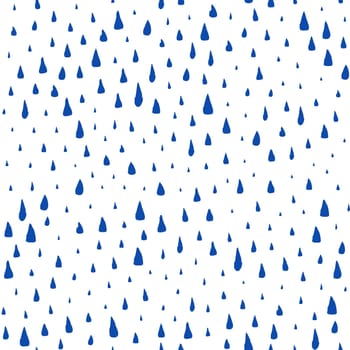 Seamless pattern with hand painted rain drops. Graphic design element for poster, stationary, fabric, scrapbook, baby shower card, wedding invitation. Grunge brush stroke texture. Vector illustration