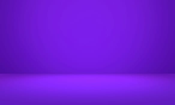 Empty bright purple studio background, product display with copy space for displaying content design. Banner for product advertising