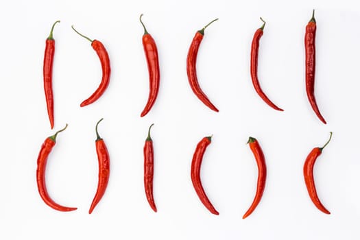 flat lay mexican food composition with chilis