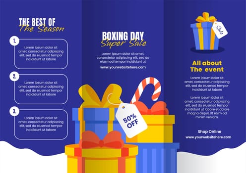 Boxing Day Hand Drawn Templates for Creative Social Media Brochure