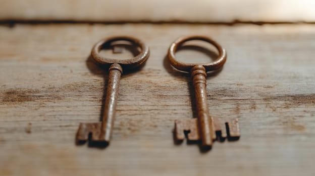 Two springs lying side by side, but facing opposite directions, symbolize the separation of lives. The keys were slightly rusted, indicating the passage of time and the fading of communication.