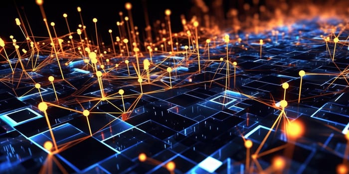 Digital network abstract background - AI generated