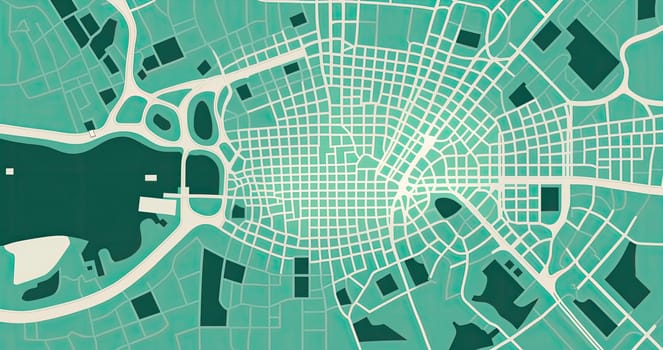 A generic city map - AI generated