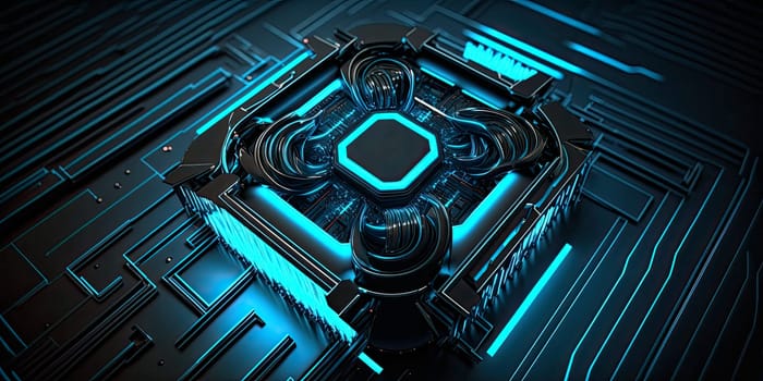 Abstract tech background - AI generated