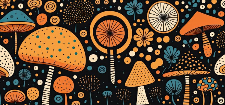 Abstract doodle pattern background - AI generated