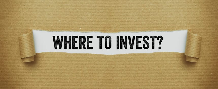 Torn paper revealing the words Where to invest