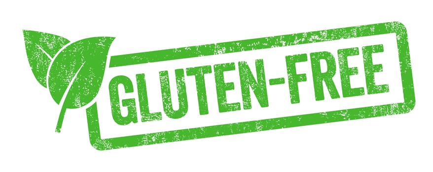 Green stamp isolated on a white background - Gluten-free