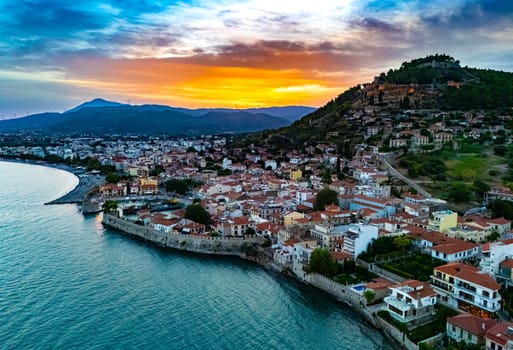 City of Nafpaktos in Aetolia-Acarnania, near Gulf of Corinth, Greece