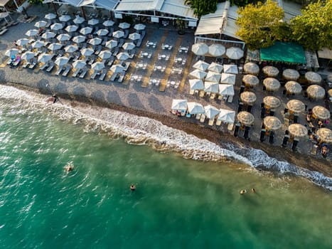 Psani Beach in Nafpaktos in Aetolia-Acarnania, near Gulf of Corinth, Greece